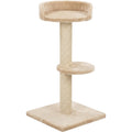 Wcwo Compact Sisal Cat Tree 72 cm Beige with Raised Perch - Product view